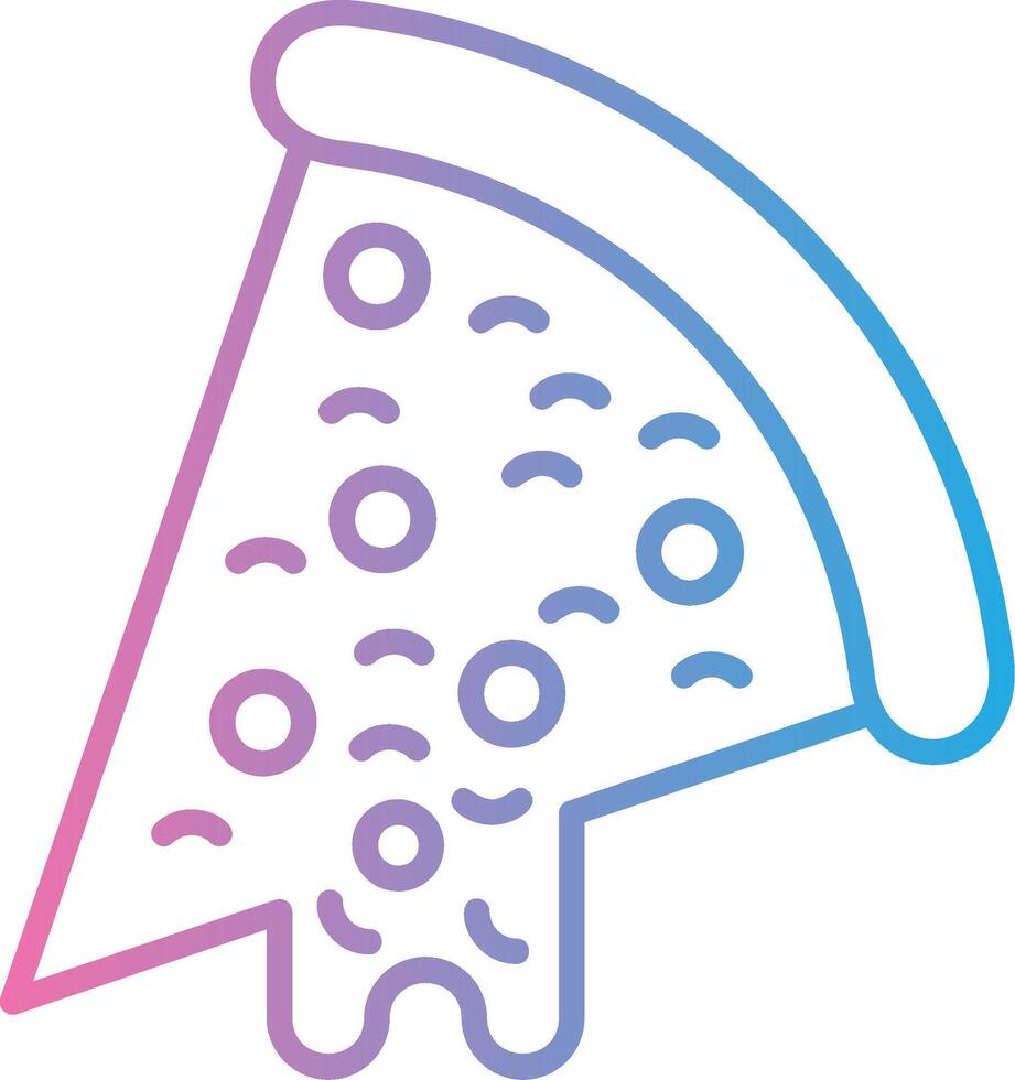 Pizza Monochrome Line Graphic vector