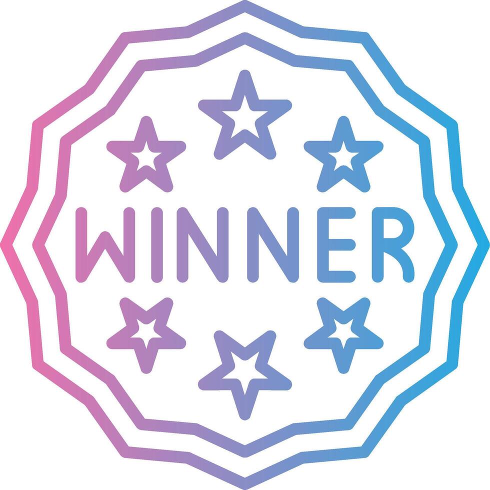 Winner Gradient Style Element vector