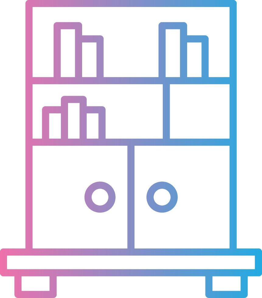 Bookshelf Web Based Design Element vector