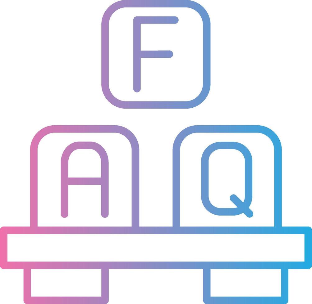Faq Monochrome Line Graphic vector