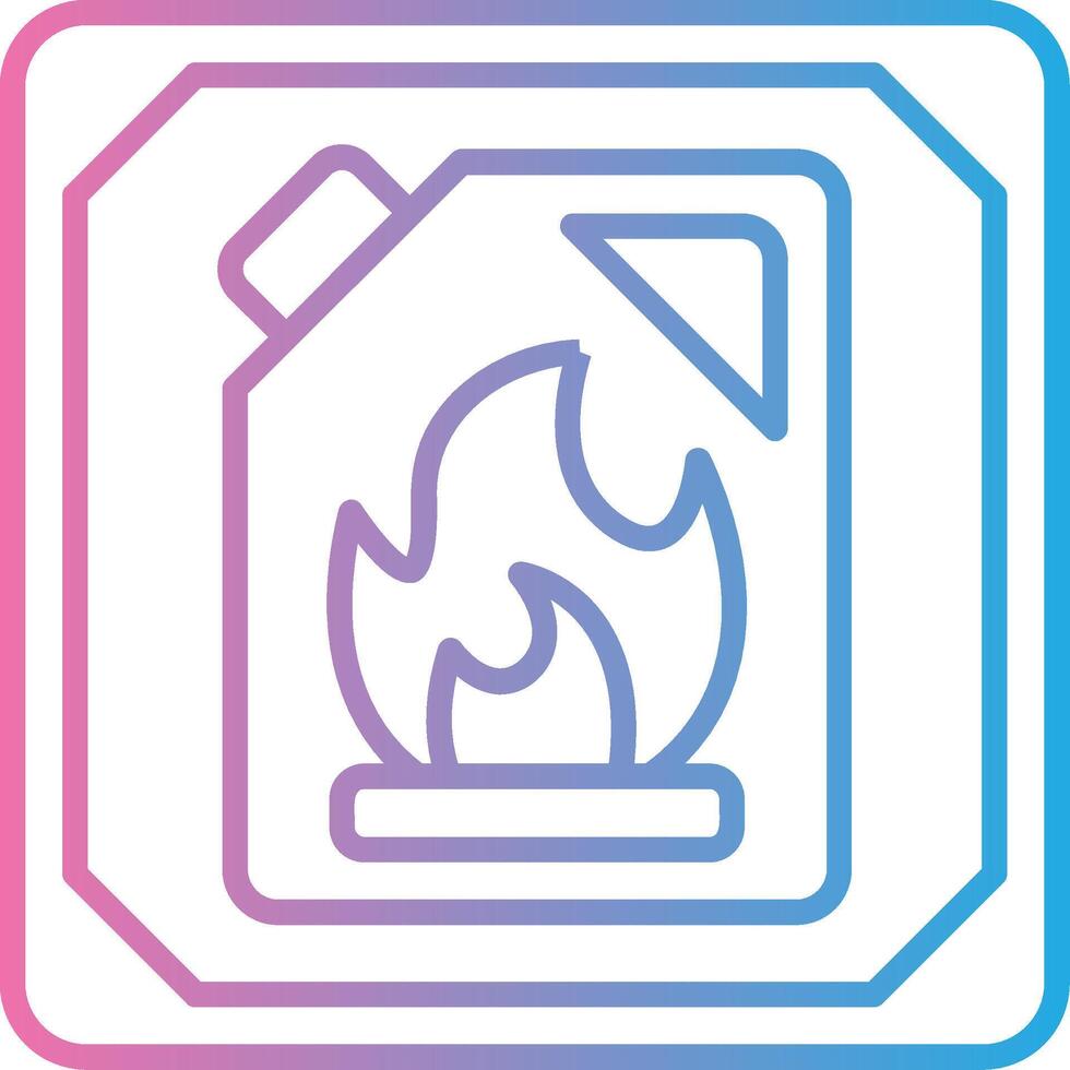 Flammable Materials Creative Grid Symbol vector