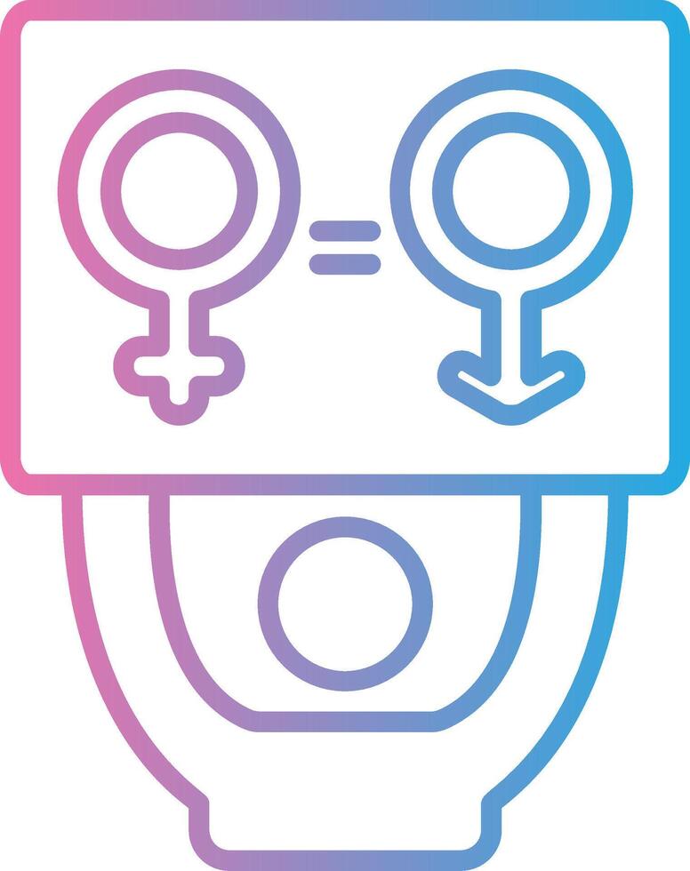 Gender Equality Color Stroke Symbol vector