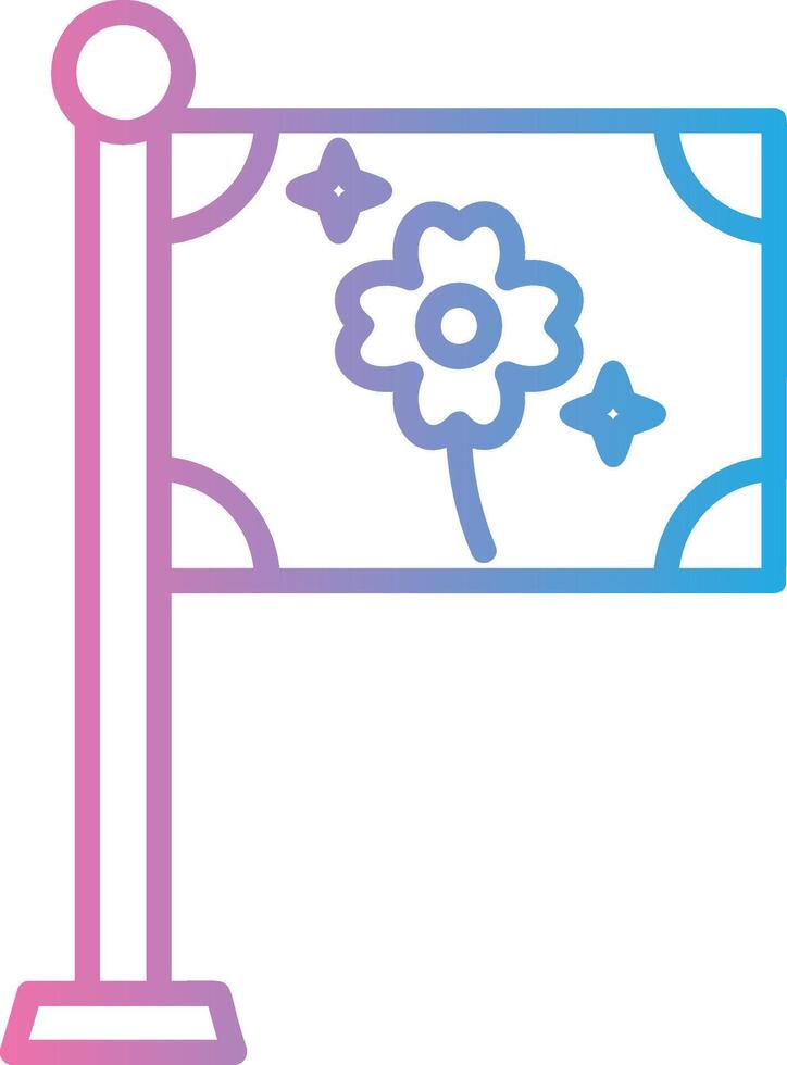 Flag Shadowed Flat Design vector
