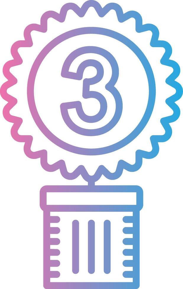 3rd Prize Color Stroke Symbol vector