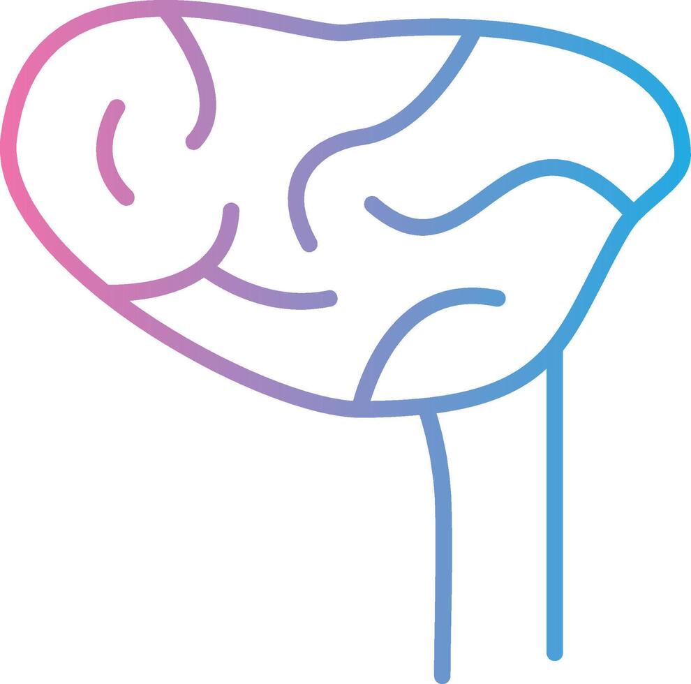 Cerebellum Iconic Line Form vector