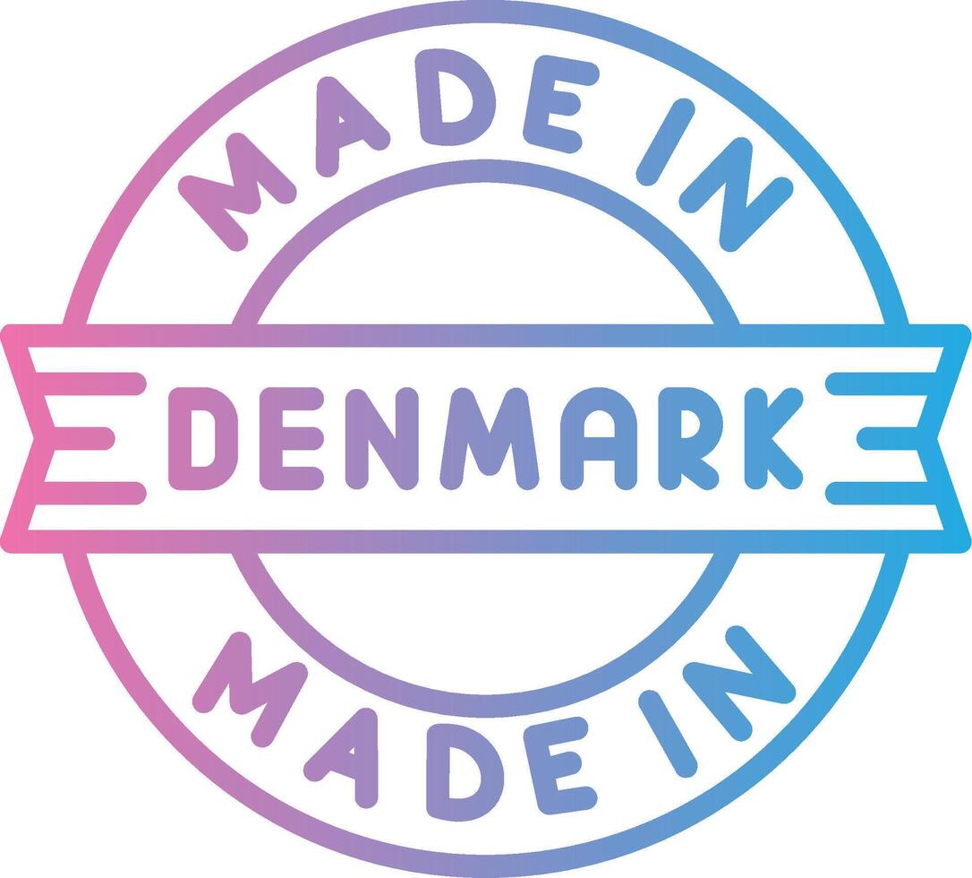 Made In Denmark Thin Graphic Shape vector
