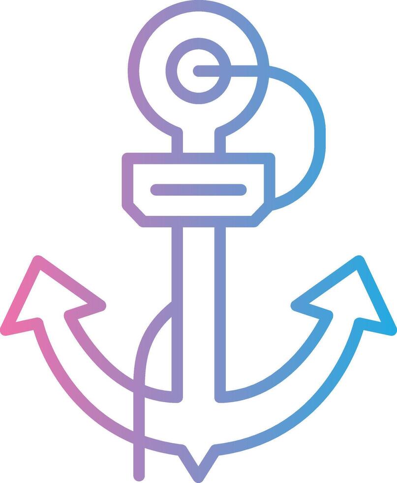 Anchor Outlined Frame Object vector