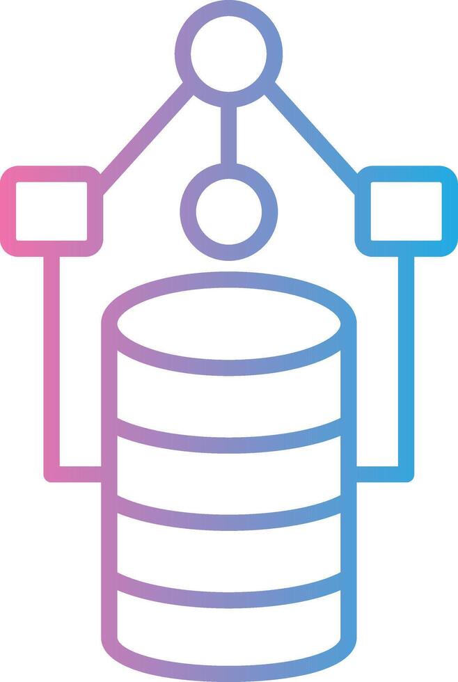 Data Model Iconic Line Form vector
