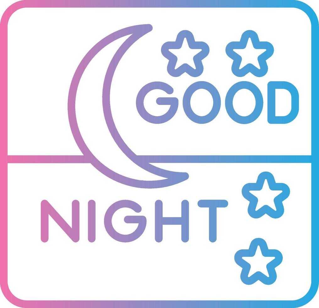 Good Night Elegant Shape Symbol vector