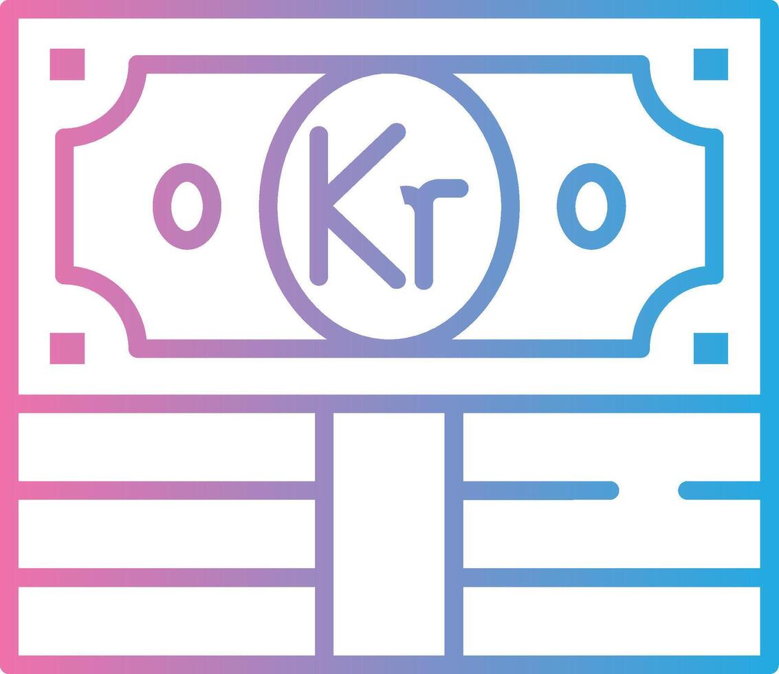 Krone Gradient Themed Symbol vector