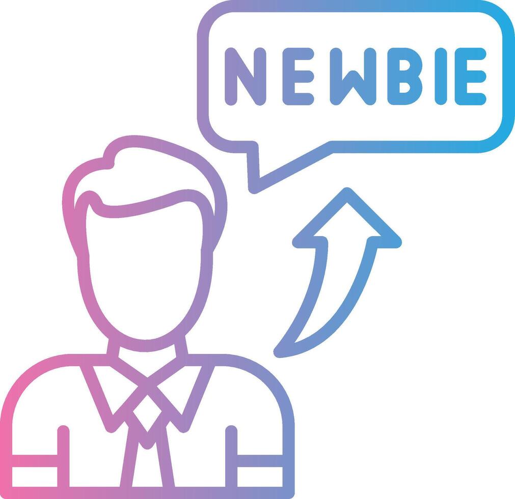 Newbie Iconic Line Form vector