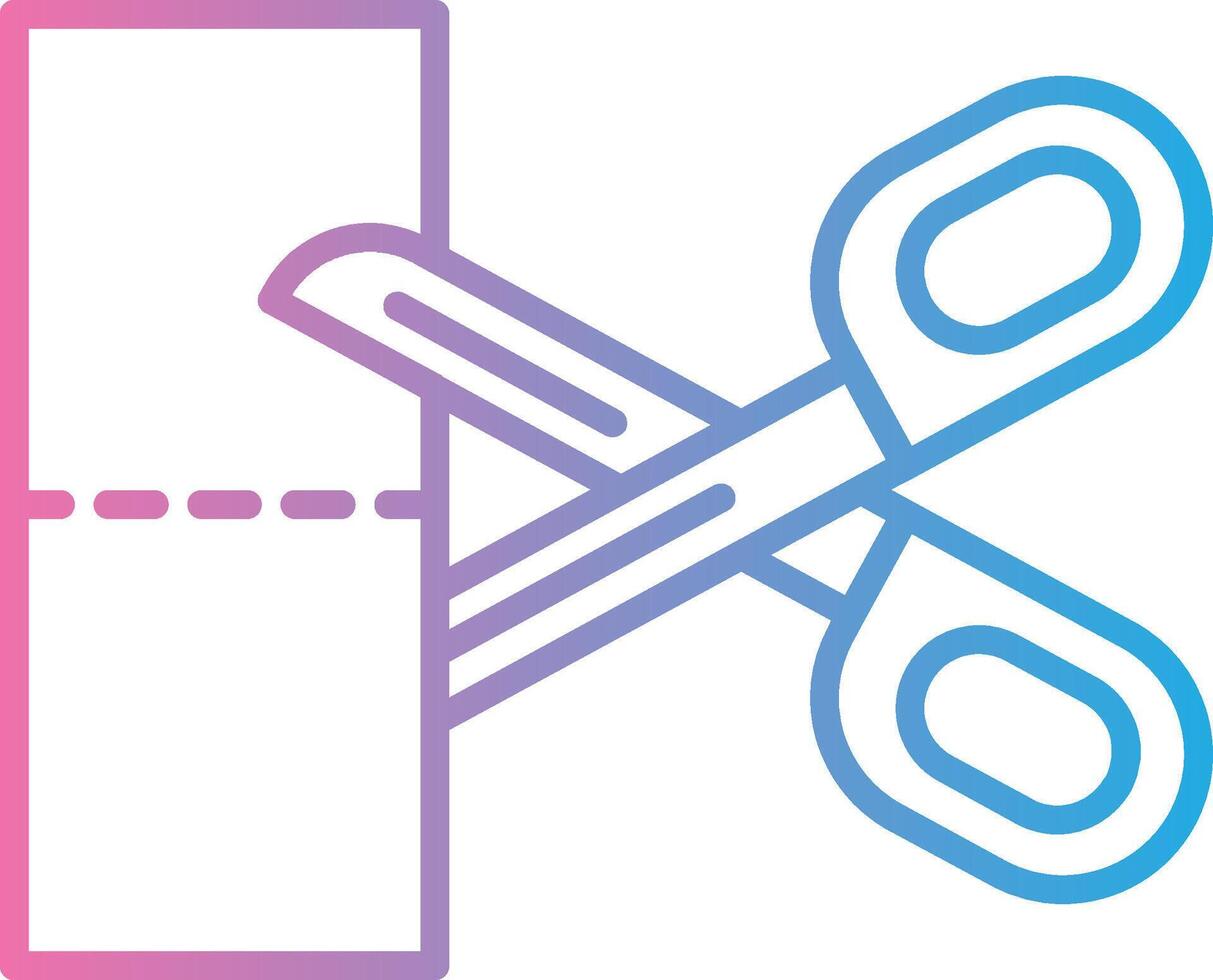 Scissors Minimal Design Badge vector