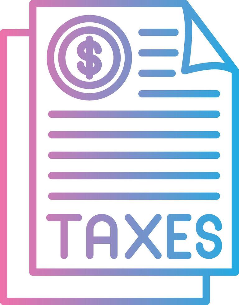 Taxes Documents Detailed UI Piece vector