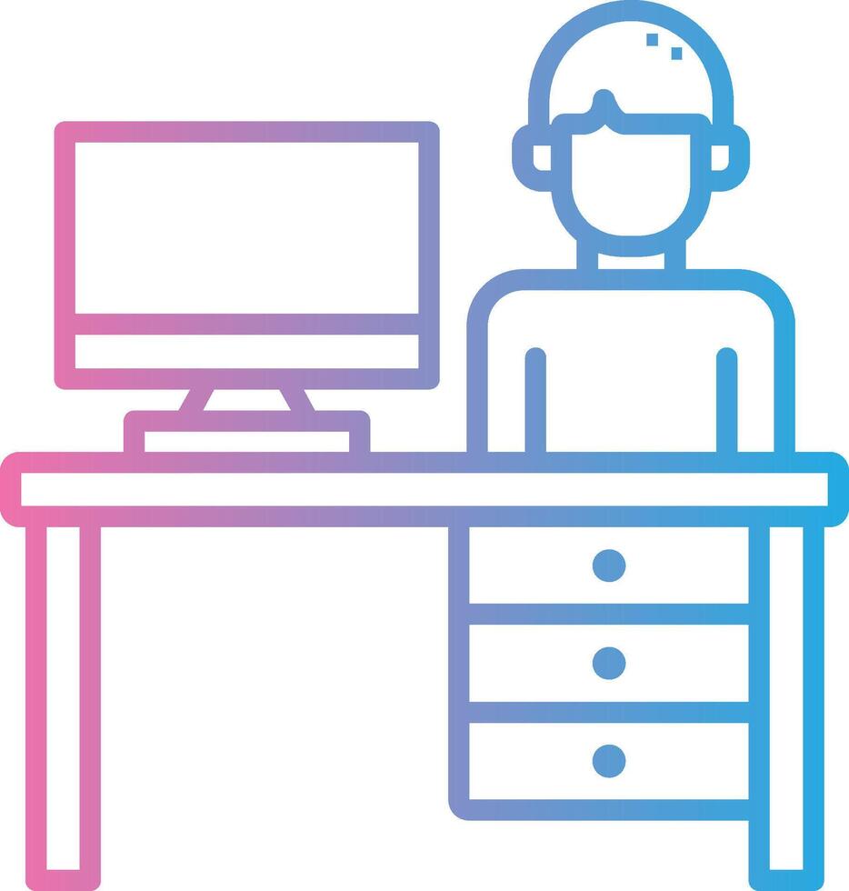Desk Pastel Color Graphic vector