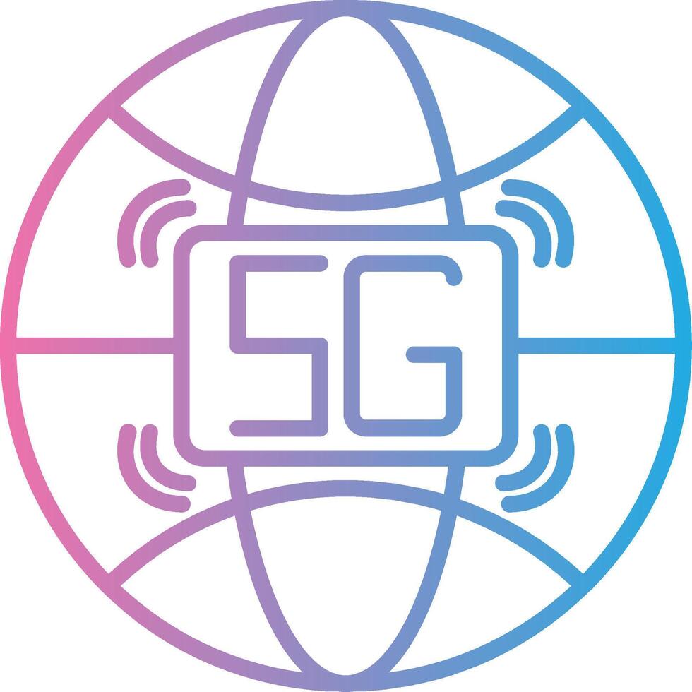 Global Connection Bold Outline Badge vector