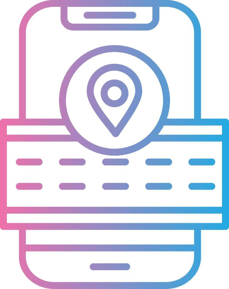 Location Iconic Line Form vector