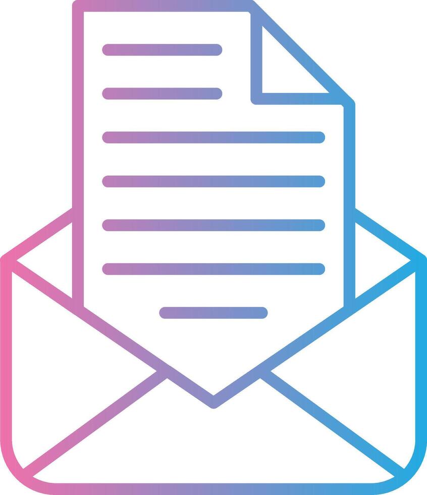 Mail Outlined Concept Piece vector
