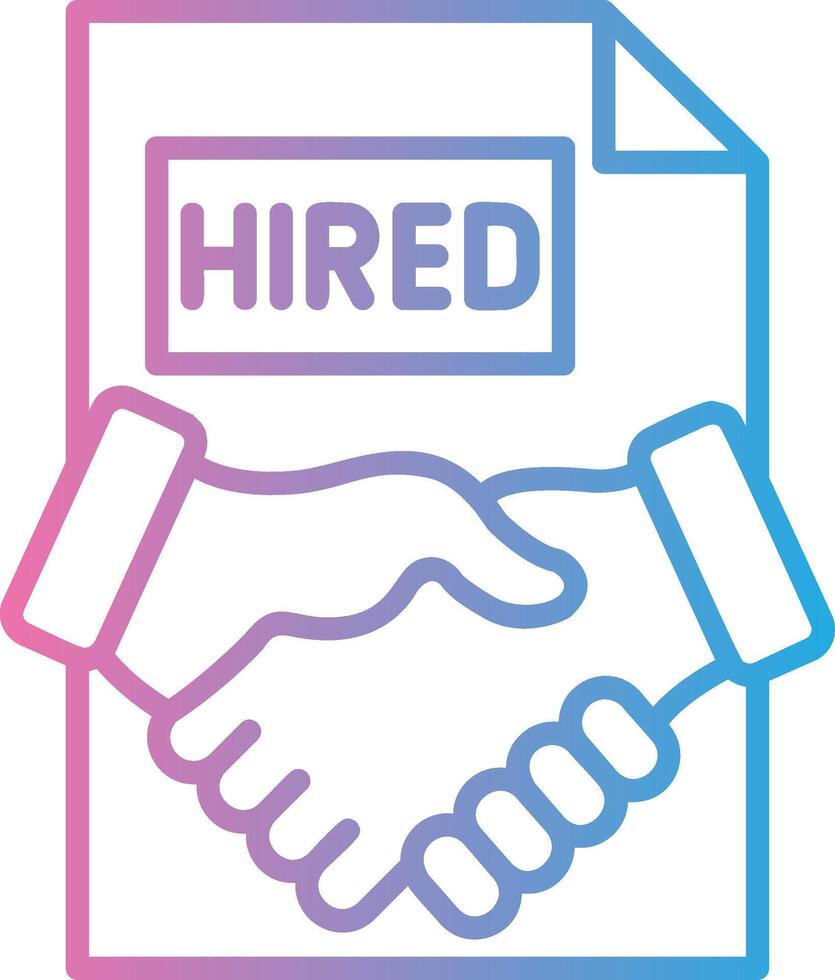 New Hire Thin Line Element vector