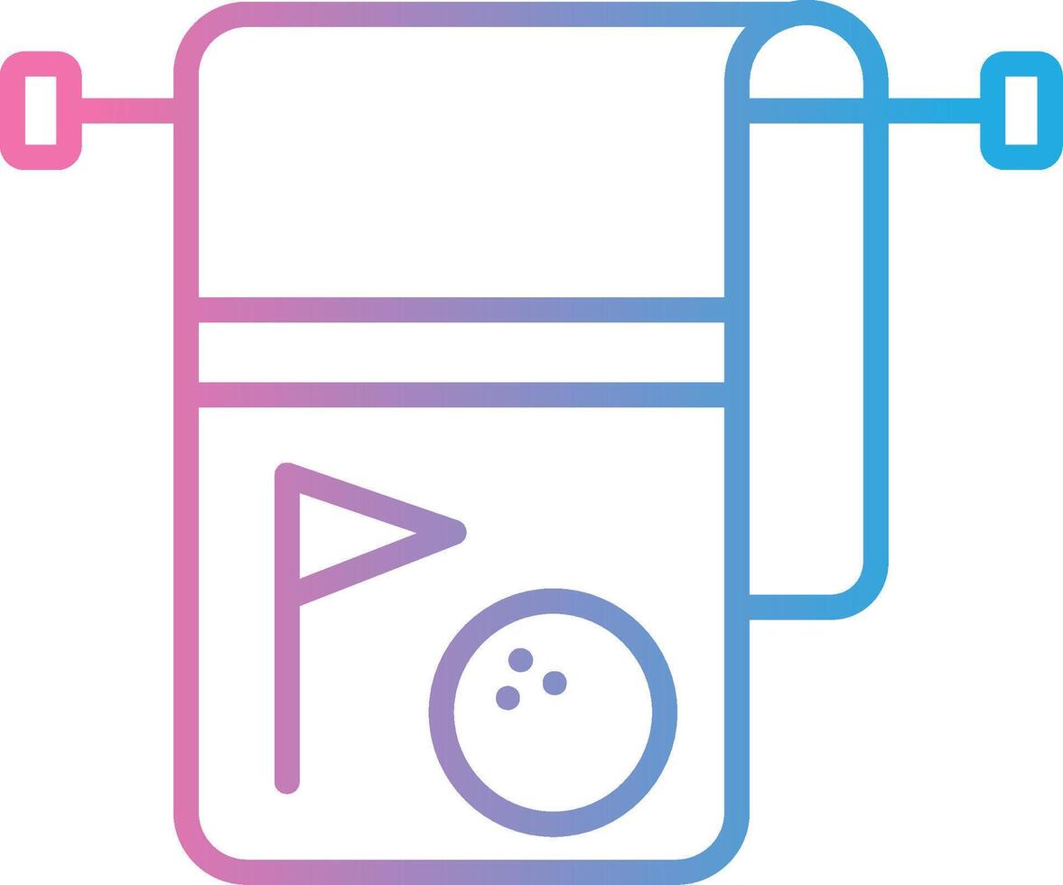 Towel Digital Outline Piece vector