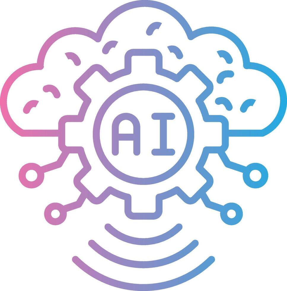 Artificial Intelligence Geometric App Mark vector