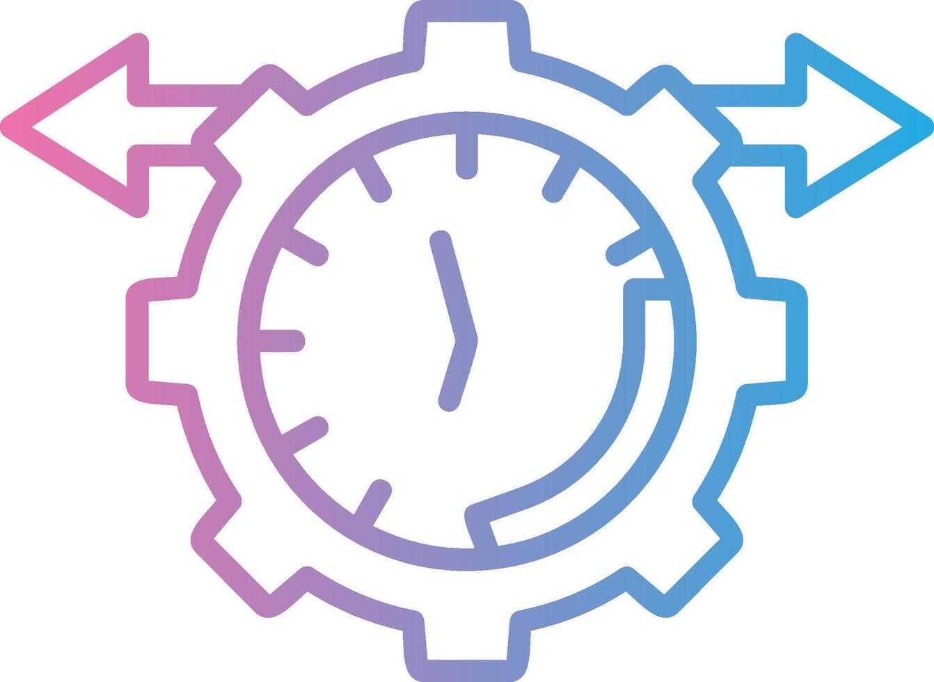 Clock Neon UI Symbol vector