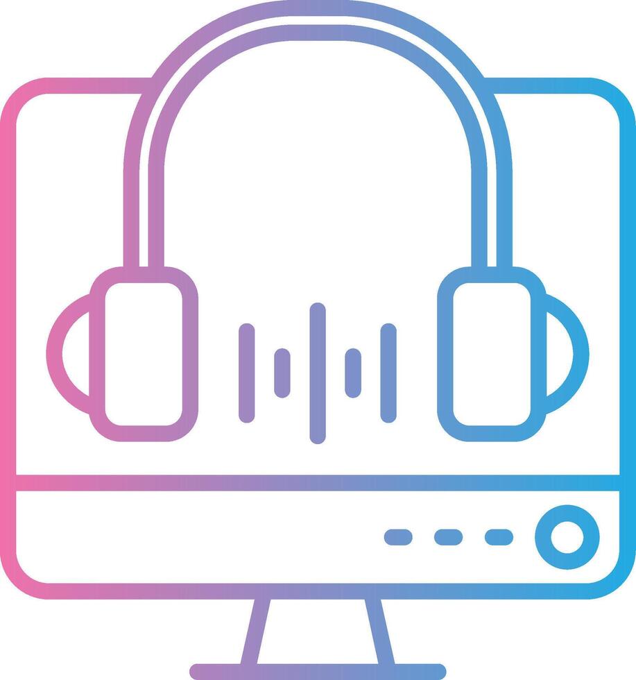 Headset Futuristic App Badge vector