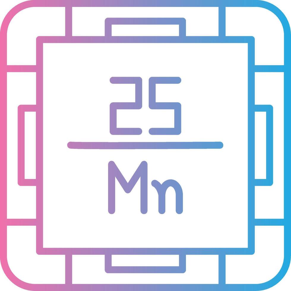 Manganese Thin Line Element vector