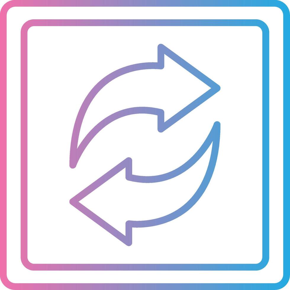 Two Circular Arows Minimal UI Element vector