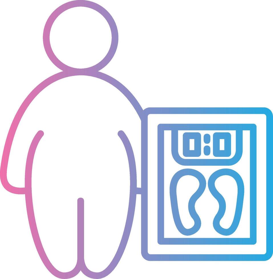Weight Digital Outline Piece vector