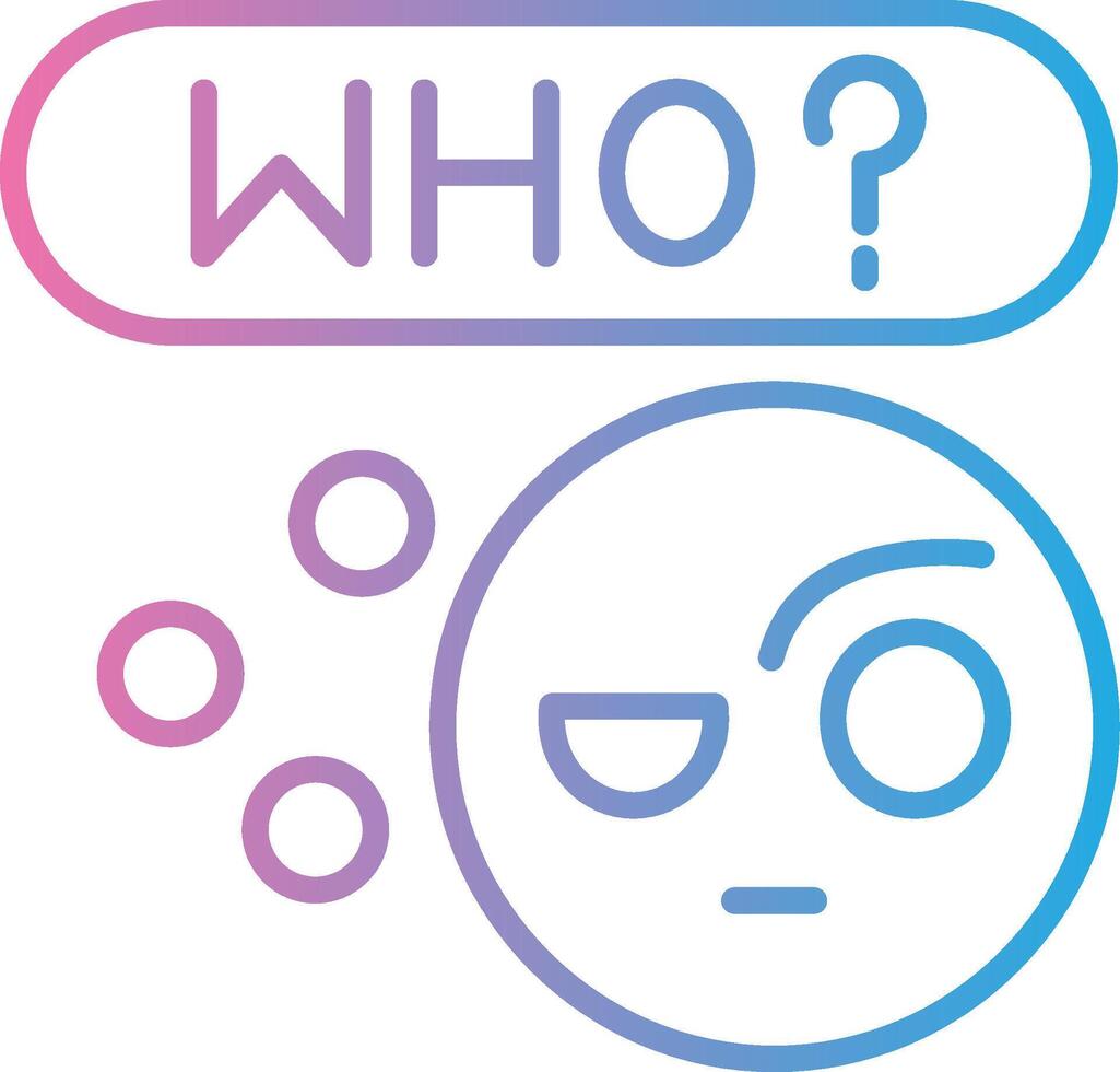 Who Iconic Line Form vector