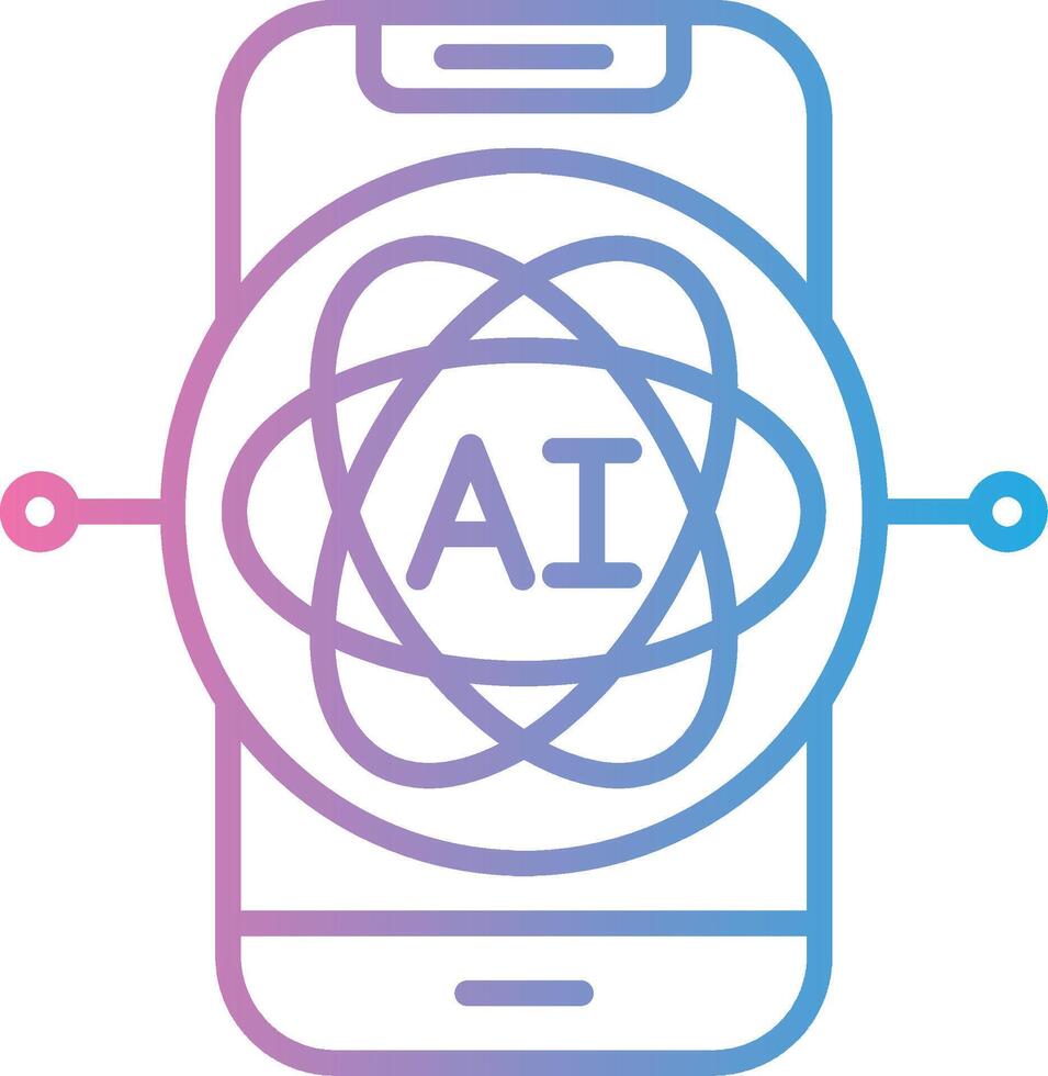 Ai Interface Line Graphic vector