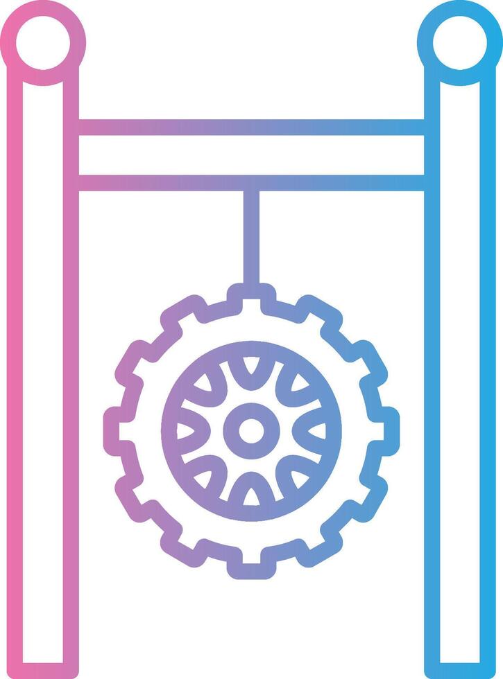 Tire Shadowed Flat Design vector