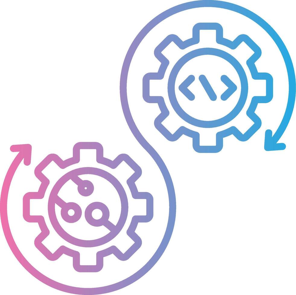 Devops Gradient Themed Symbol vector