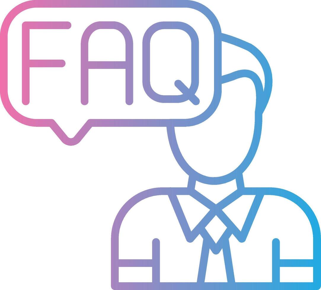 Faq Thin Graphic Shape vector