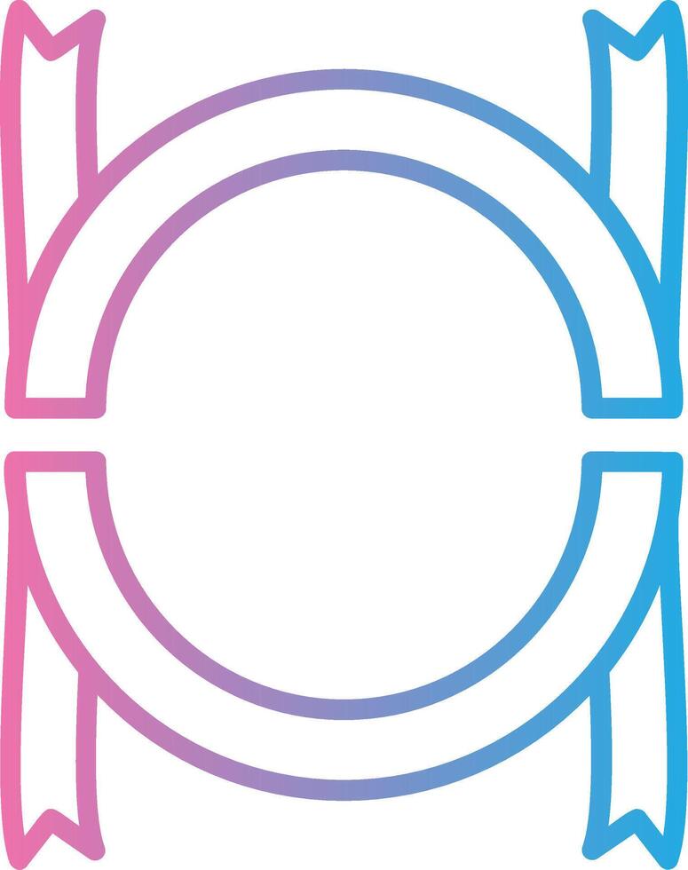 Circle Ribbon Illustrated Concept Graphic vector