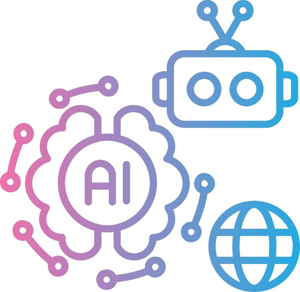 Intelligence Neon UI Symbol vector