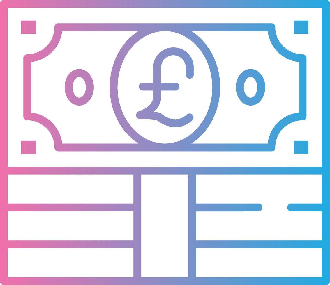 Pound 3D Interface Shape vector