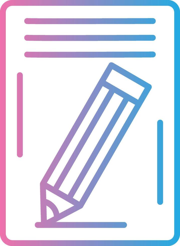 Pencil Bold Outline Badge vector