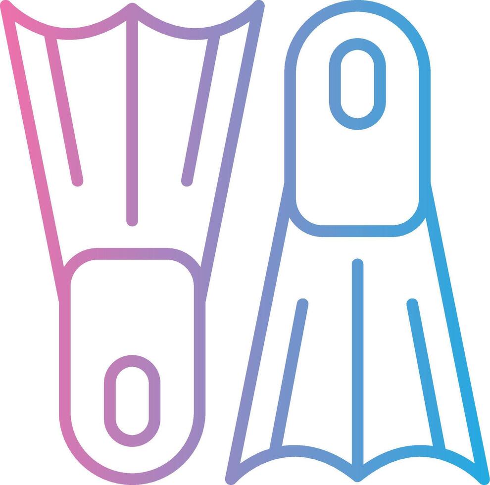 Flippers Modern Interface Badge vector
