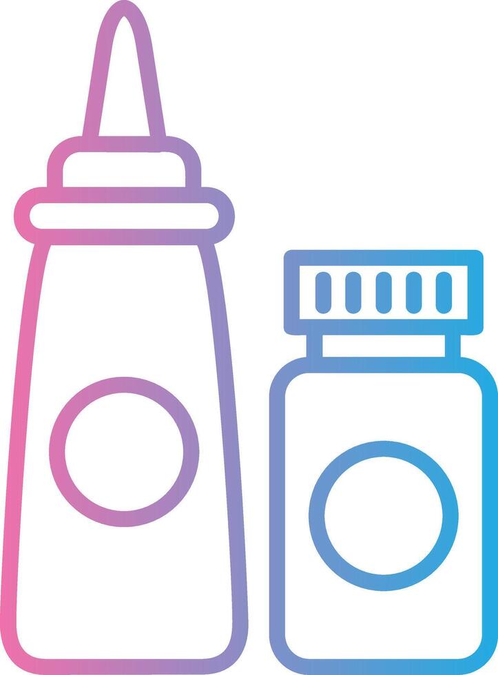 Ketchup Monochrome Line Graphic vector