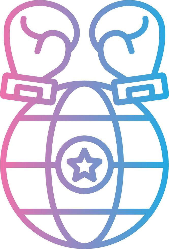 International Boxing Simplified Line Mark vector