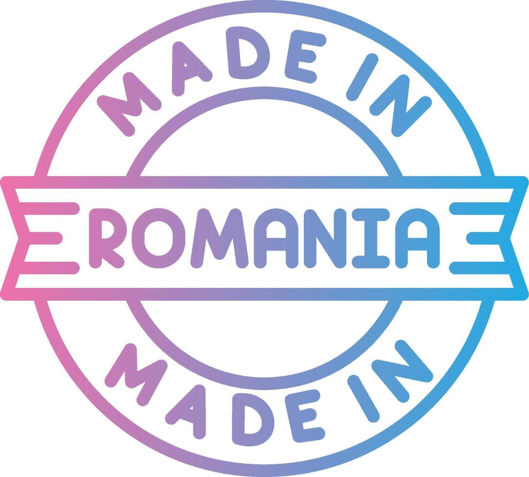 Made In Romania Vibrant Visual Object vector