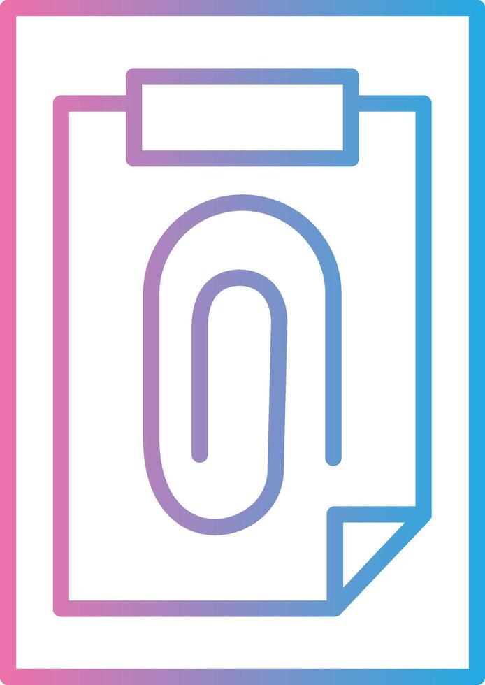 Paper Clip Outlined Line Artwork vector