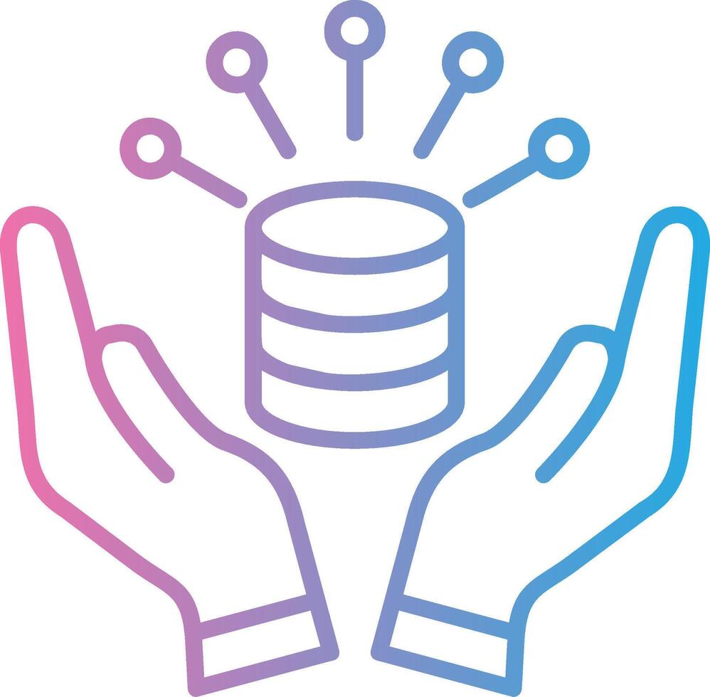 Data Management Simplified Line Mark vector
