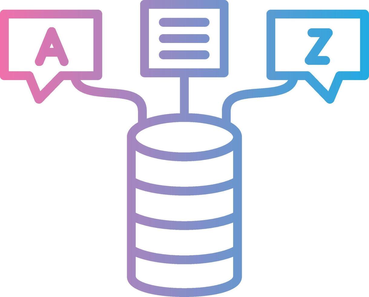 Data Outlined Line Artwork vector