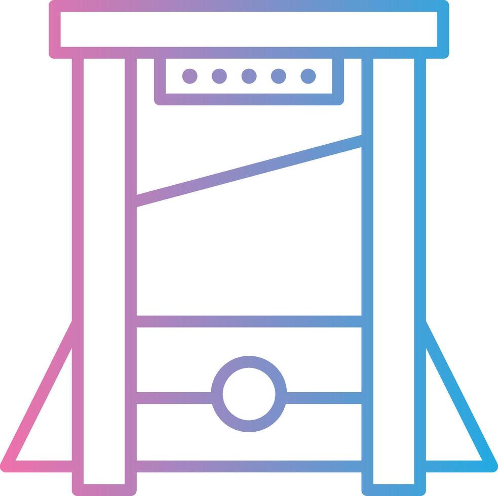 Guillotine Outlined Concept Piece vector
