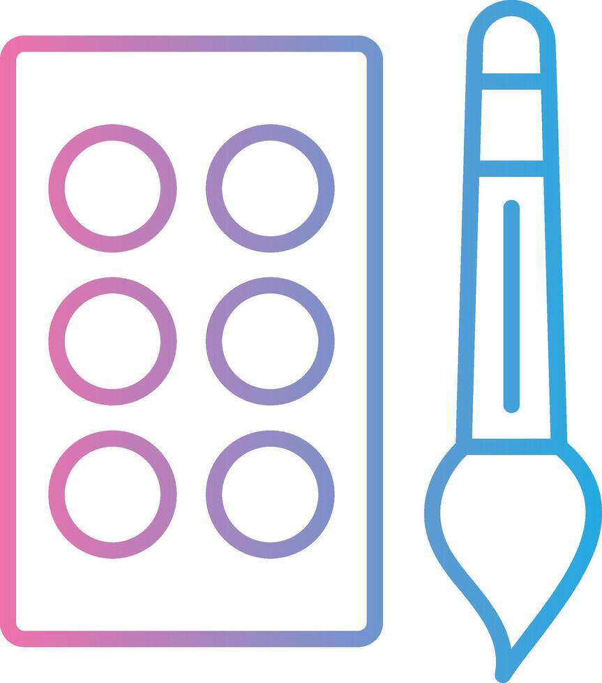Paint Brush Interface Line Graphic vector