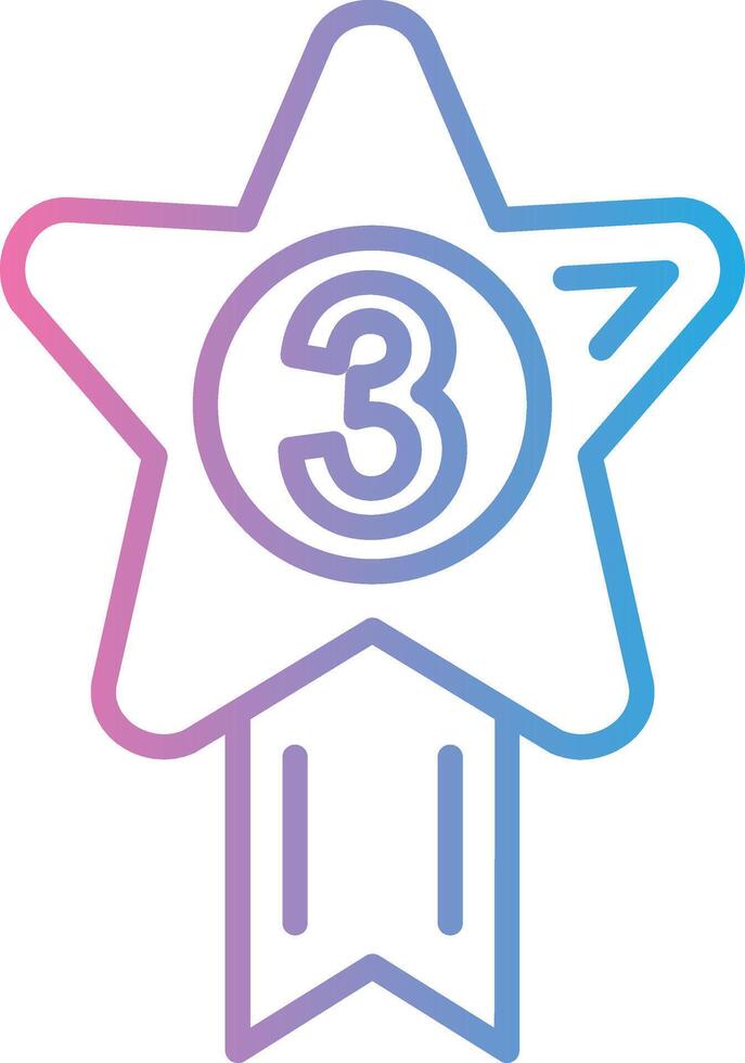 3rd Prize Gradient Style Element vector
