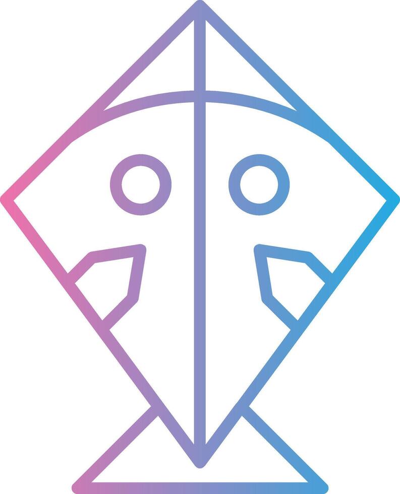 Kite Flat Symbol vector