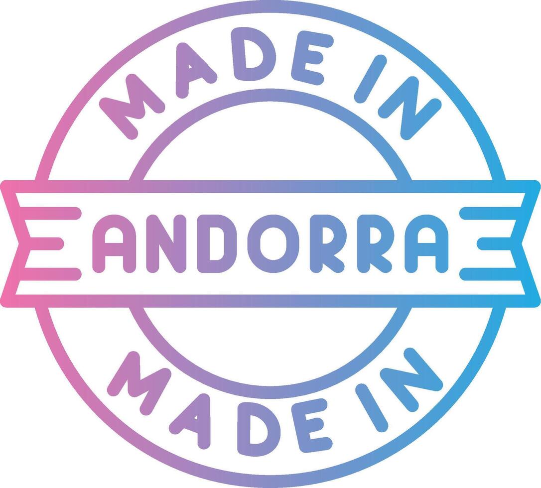 Made In Andorra Monotone Sketch Design vector